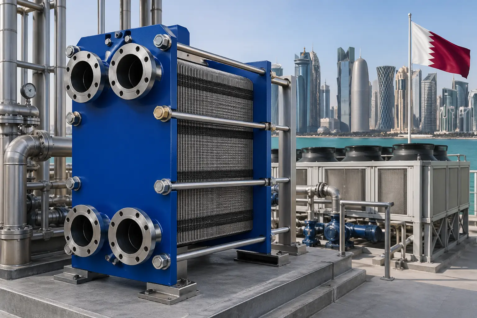 gasketed plate heat exchanger qatar industrial hvac oil gas system