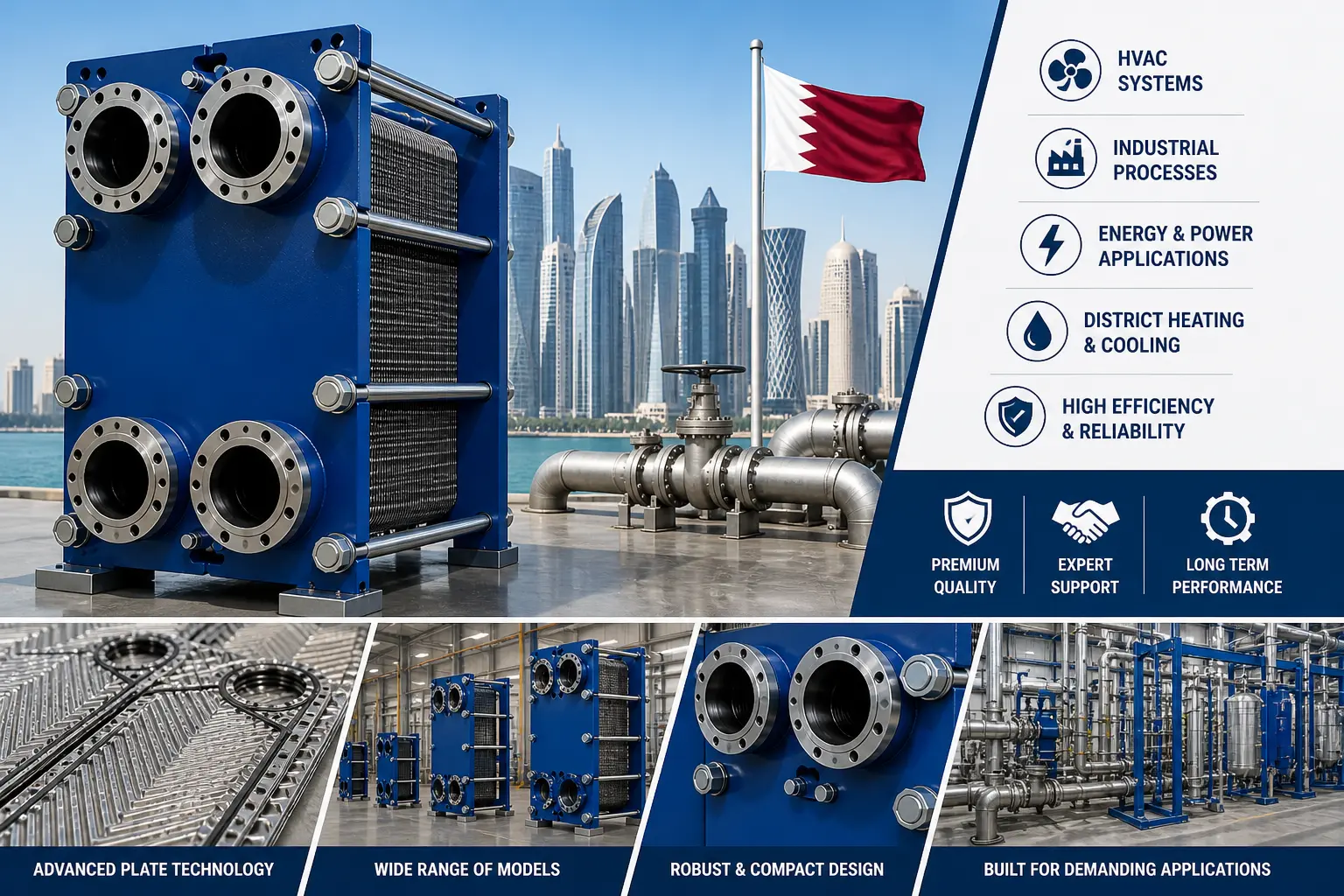 plate heat exchanger supplier doha industrial hvac cooling system