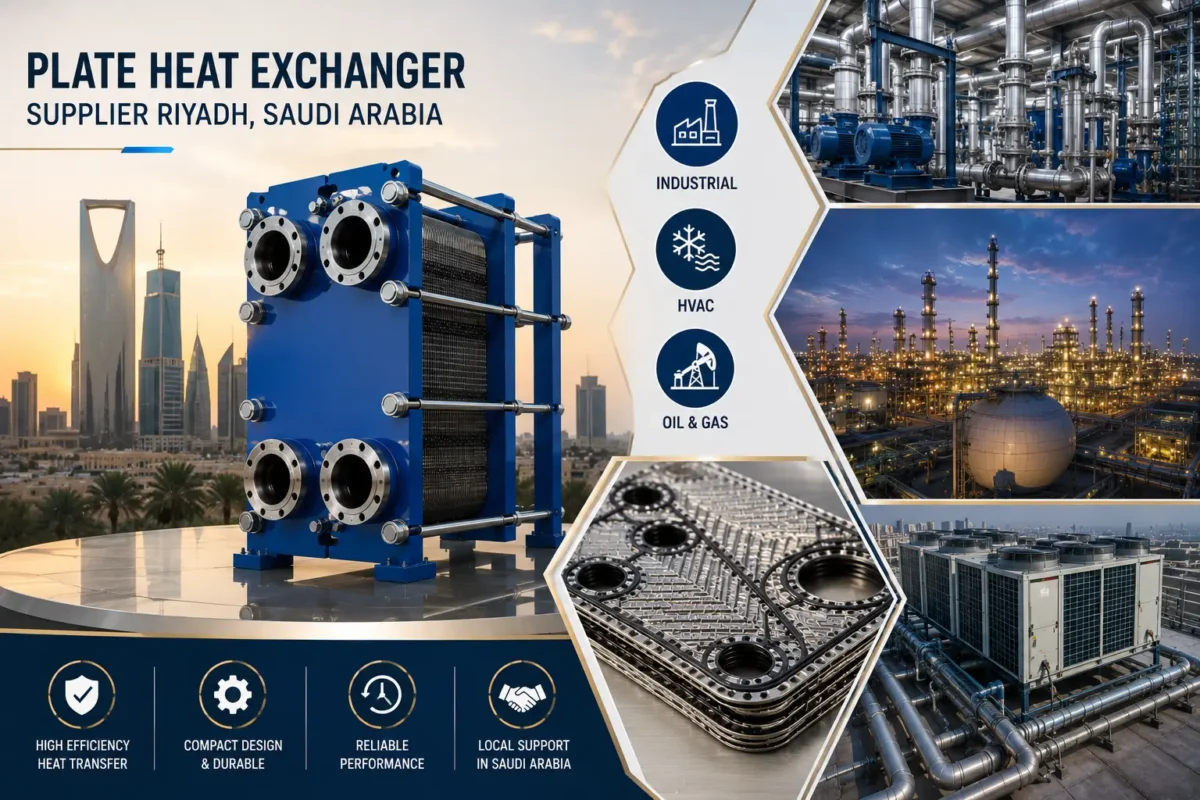 Plate Heat Exchanger Supplier Riyadh for Industrial, HVAC and Oil & Gas Applications in Saudi Arabia
